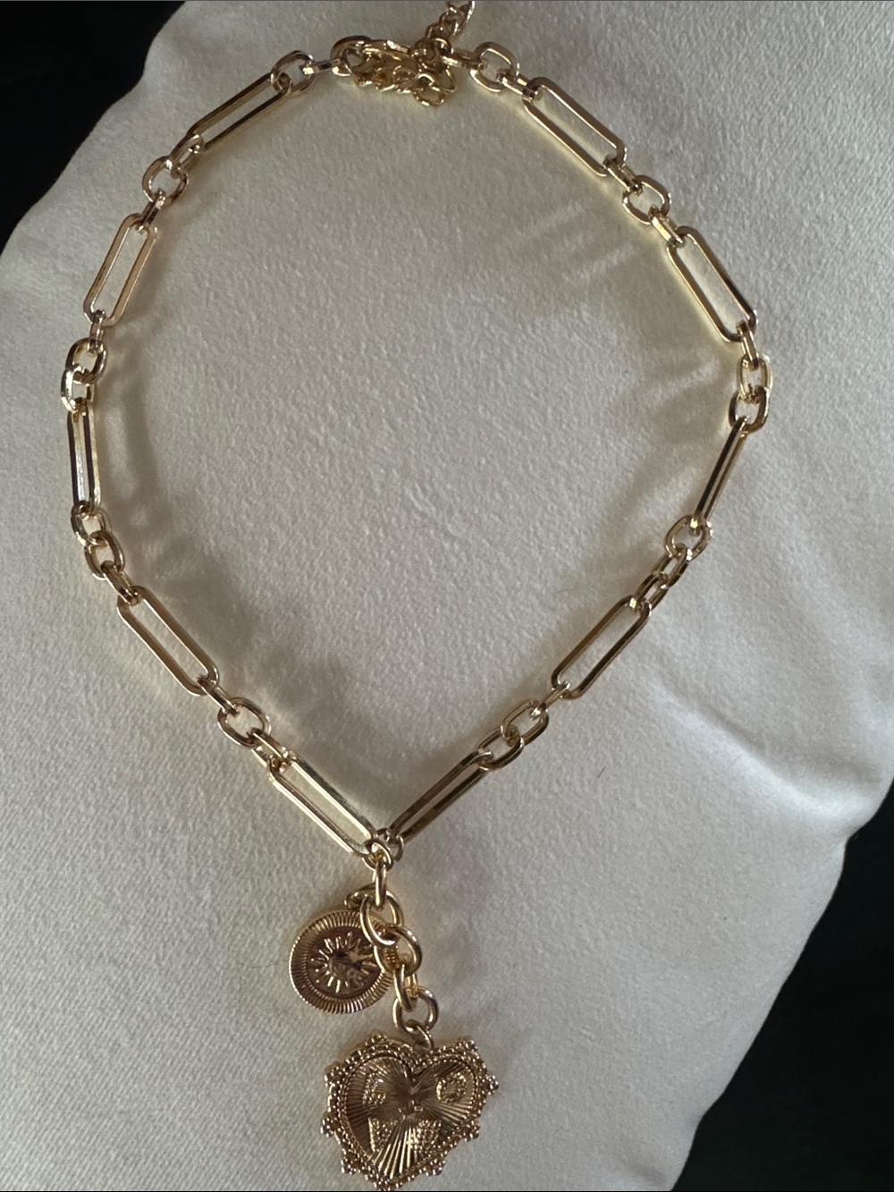 Gold Heart Locket Charm Necklace - Women's Jewelry